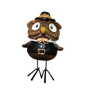 Thanksgiving Owls Dressed As Mr Pilgrim Aborable Fall Autumn